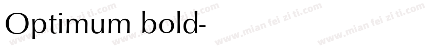 Optimum bold字体转换